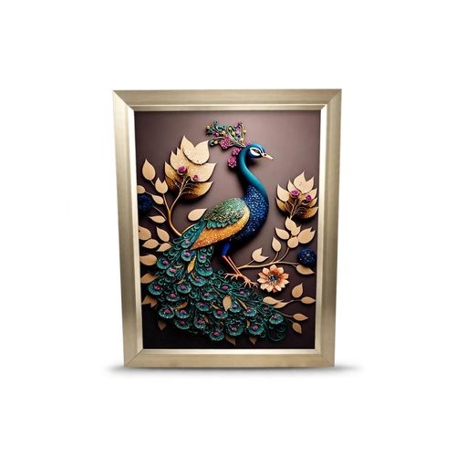 3D Chrystal Peacock Wall Art