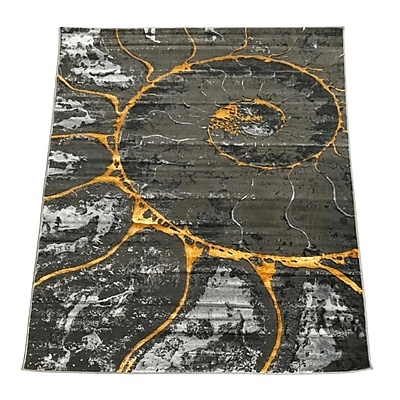 Kintsugi Spiral Abstract Rug
